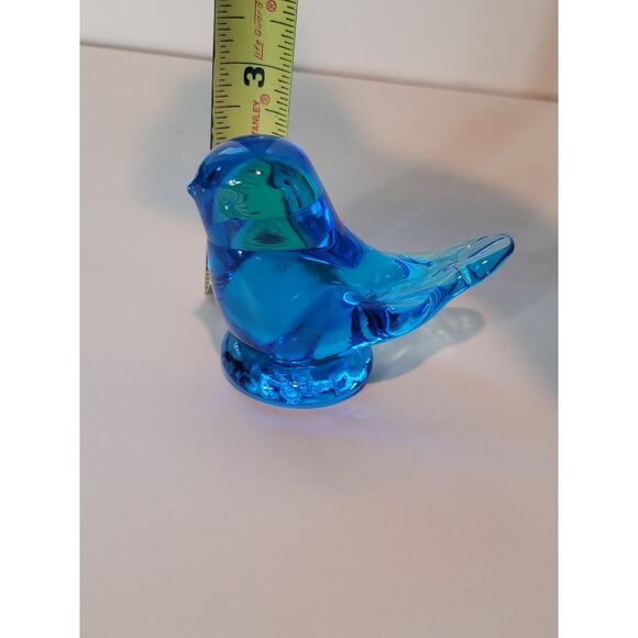 Blue Bird of Happy Glass Figurine Cobalt Blue - Picture 10 of 12